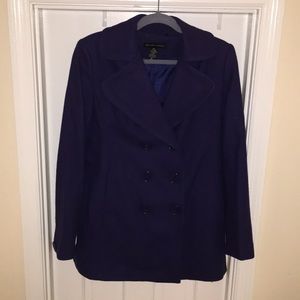New York & Company Navy Peacoat